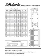 Plate-and-Frame Technical Specification Sheet